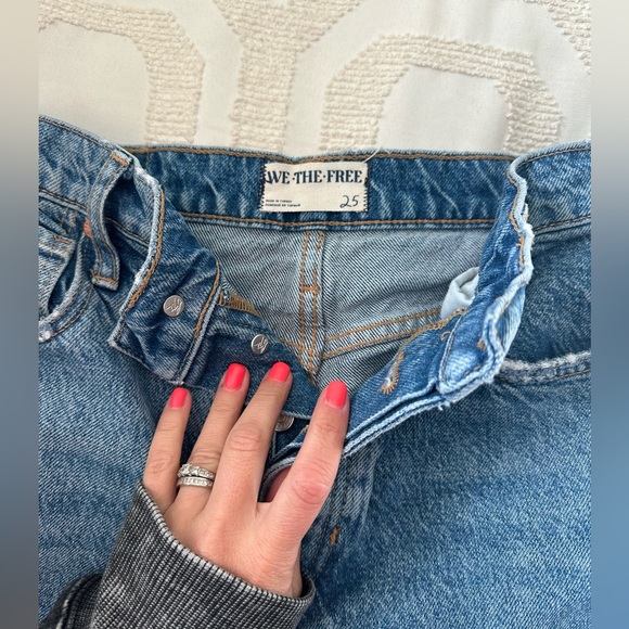 free People tapered Baggy Boyfriend in Mid Century Blue - Picture 4 of 9